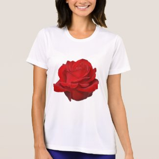 Rose on White shirt