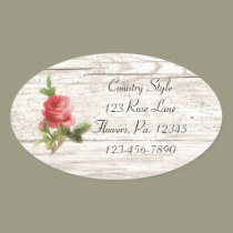 Rose On White Wood Sticker stickers