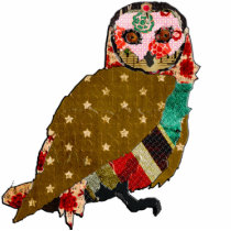 Rose Owl Sculpture Photo Cutout