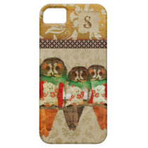 Rose Owls Monogram iPhone Case casemate cases