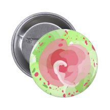 Rose painting pinback buttons