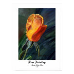Rose Painting Print - Customized Rose Painting Print - Customized