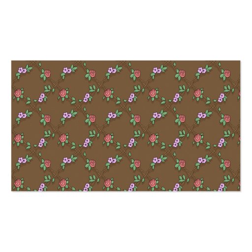 Rose Pattern Business Card Template (back side)