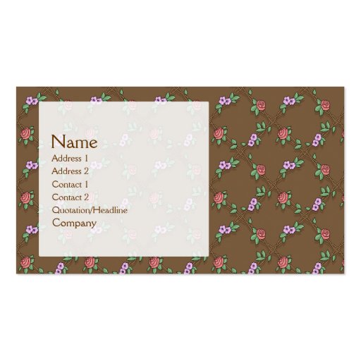 Rose Pattern Business Card Template