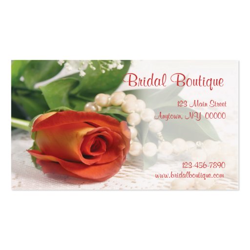 Rose Pearls Business Card (front side)