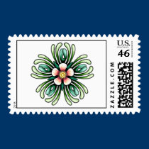 Rose Pent Postage stamps