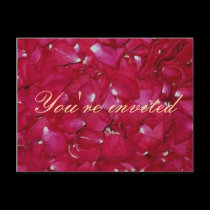 rose petal invitation postcards