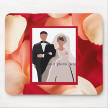 Rose Petal Photo Frame Mouse Pads