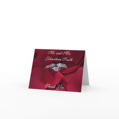 Rose Petal Thank You Card