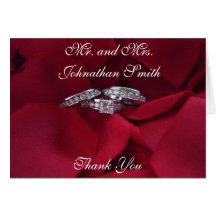 Rose Petal Thank You Card