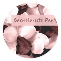rose petals bachelorette party round sticker
