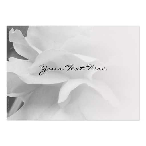Rose Petals Black & White Blend Profile Card Business Card (back side)