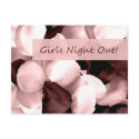 rose petals ~ girls night out postcards