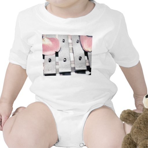 Rose Petals on Metal Bells Faded style T Shirt