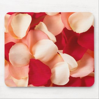 rose petals pink and red mousepad