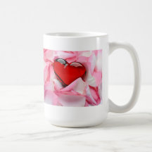 Rose Petals with Heart - Mug