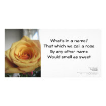 Rose Custom Photo Card