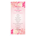Rose Pink Champagne Flowers Retro Wedding Program Invitations