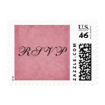 Rose Pink Damask RSVP stamps