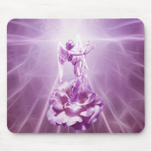 Rose pink flame of love mouse pad