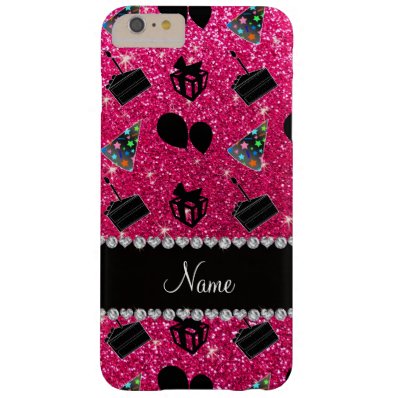 Rose pink glitter hats cake presents balloons barely there iPhone 6 plus case