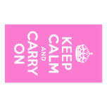 Rose Pink Keep Calm and Carry On Stickers