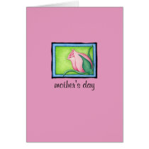 Rose pink Mother's Day Card cards