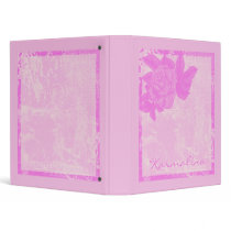 Rose Pink Personalized Scrapbook Binder