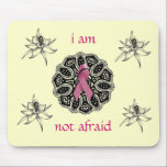 Rose/Pink Ribbon/Not Afraid Mousepad