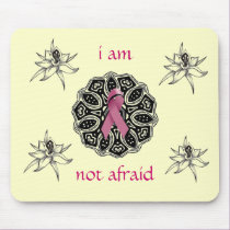 Rose/Pink Ribbon/Not Afraid Mousepad