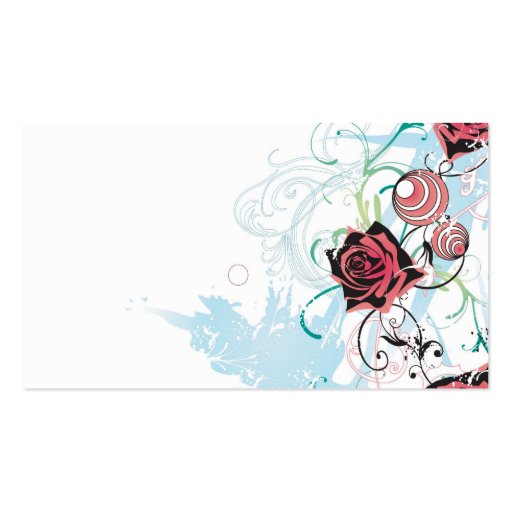 Rose Profile Card Business Card Templates (back side)