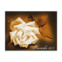 rose, Proverbs 31:7 postcards