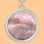 Rose Quartz Silver Necklace