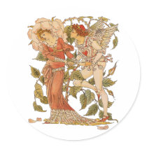 Rose; Queen of the Garden by Walter Crane Stickers