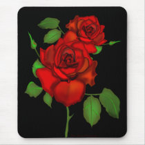 Rose Red Illustration Mouse Mat