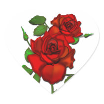 Rose Red Illustration Stickers