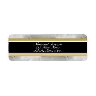 Rose return address label customisable tag label