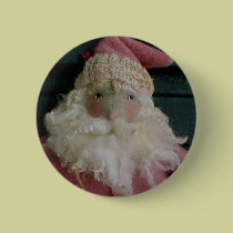 Rose Santa Button by disgustedcats Rose Santa Button
