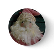 Rose Santa Button by disgustedcats Rose Santa Button