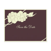 Rose Save the Date Card postcards