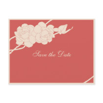 Rose Save the Date Card postcards
