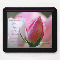 Rose Scripture Mousepad by LivingLife Rose Scripture Mousepad