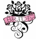 Rose scroll with bride banner shirt