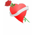 Rose Shot Heart t-shirts