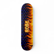 Rose skateboard fire and flames design. by skatersollie Rose skateboard fire and flames design.