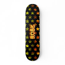 Rose skateboard fire and flames design.