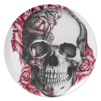 Rose Skull Plate