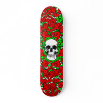 Rose Skull Skateboard