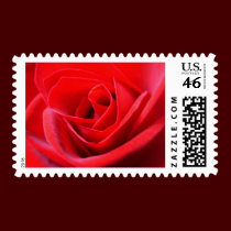 Rose Stamps Beautiful Red Flower Postage stamps