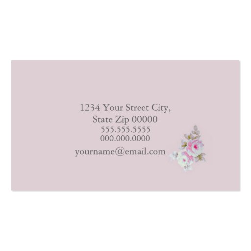 Rose & Stripe Business Card_Pink (back side)